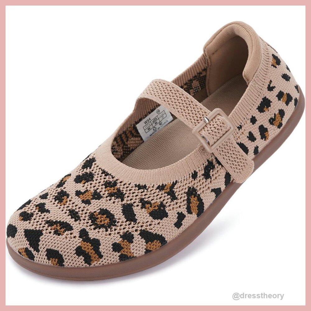 Women's Barefoot Mary Jane Flats Wide Toe Box Zero Drop Sole Adjustable